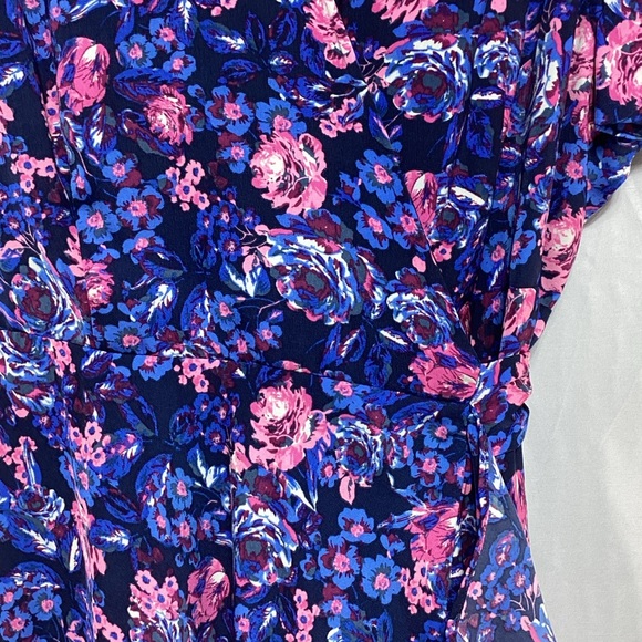 NWT XL Ava & Aiden Blue and Pink Floral Maxi Dress - Picture 8 of 12